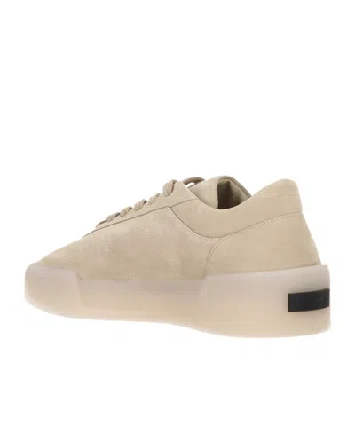 Fear Of God Low Top Suede Sneakers With Rubber Sole In Neutral