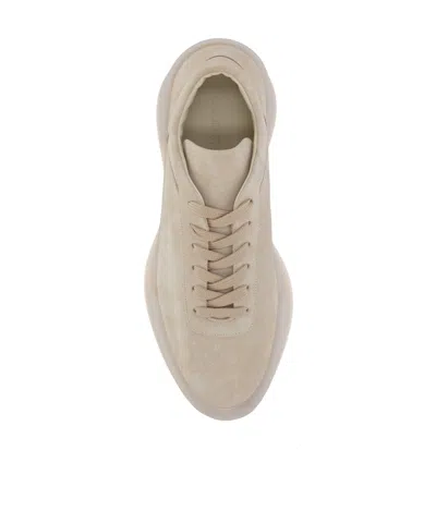 Fear Of God Low Top Suede Sneakers With Rubber Sole In Neutral