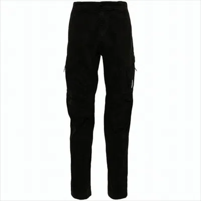 C.p. Company Straight-leg Pants With Practical Pockets In Black