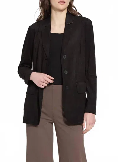 Lyssé Aubrey Vegan Suede Blazer In Black In Black
