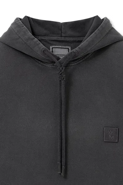 Wooyoungmi Grey Sweatshirt With Logo Patch On The Front And Logo Lettering On The Back In Cotton Man In Gray