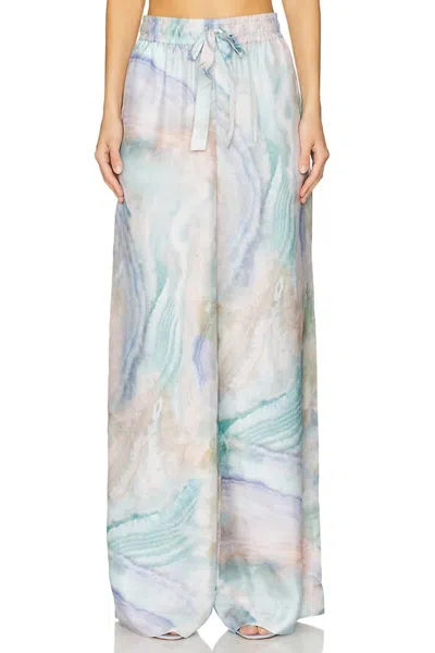 Zimmermann Illuminate Track Pants In Blue Agate In Multi