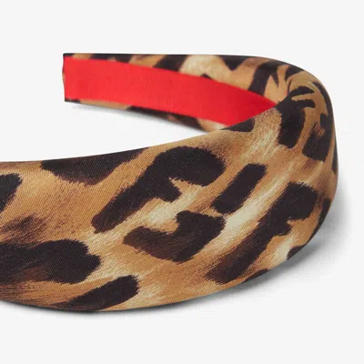 Fendi Animal-print Headband In Brown