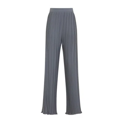 Lanvin Flowing Wide-leg Pants With Elegant Pleats In Gray