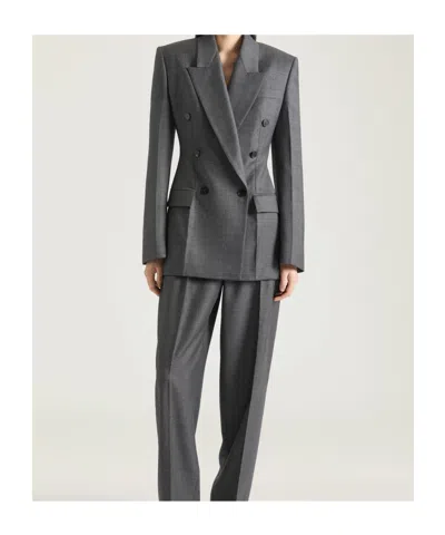 Givenchy Double-breasted Jacket In Wool In Gray