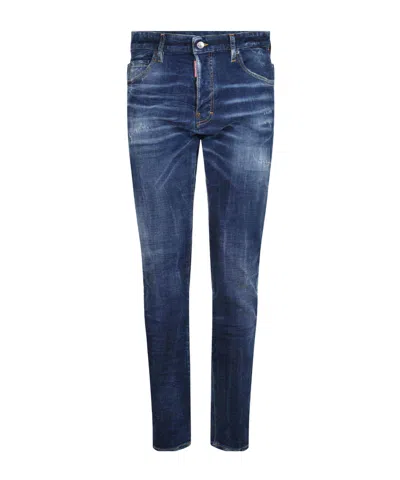 Dsquared2 Straight-leg Distressed Jeans In Blue