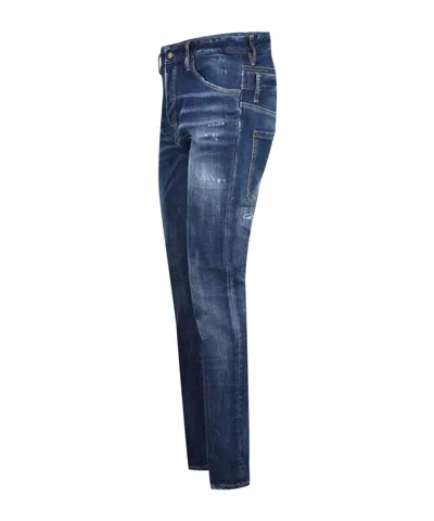 Dsquared2 Straight-leg Distressed Jeans In Blue