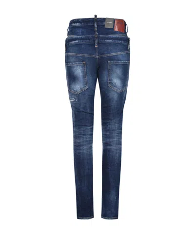 Dsquared2 Straight-leg Distressed Jeans In Blue