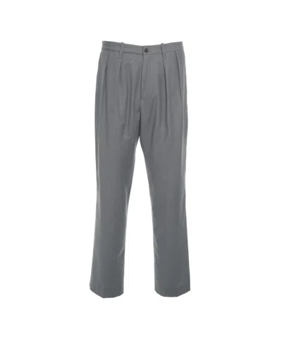Nine In The Morning Pleated Trousers With Hidden Closure And Flap Pockets In Multi