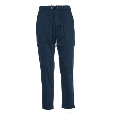 White Sand Greg Pants With Adjustable Drawstring Waist In Blue