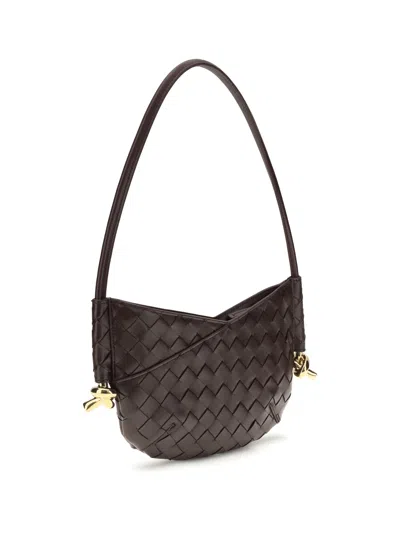 Bottega Veneta Women Mini Solstice Shoulder Bag In Brown