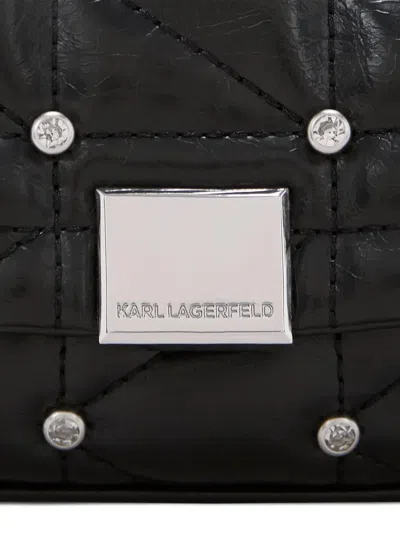 Karl Lagerfeld Black K Kuilt Satchel