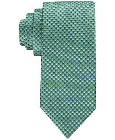 Tommy Hilfiger Men's Micro-geo Tie In Navy/green In Green