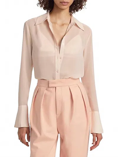 Nonchalantlabel Val Button-front Blouse In Peach In Neutral