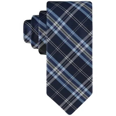 Tommy Hilfiger Men's Marley Plaid Tie In Navy Blue In Blue