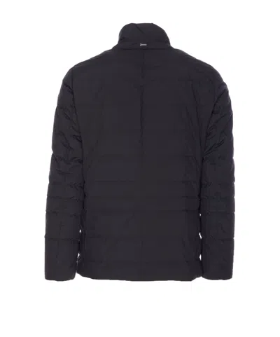 Herno Modern Blazer With High Collar And Pockets In Black