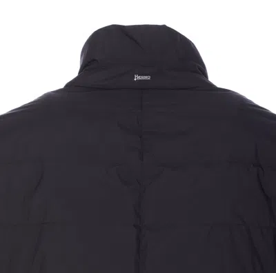 Herno Modern Blazer With High Collar And Pockets In Black