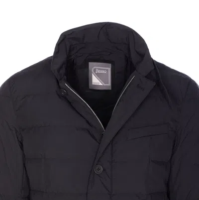 Herno Modern Blazer With High Collar And Pockets In Black