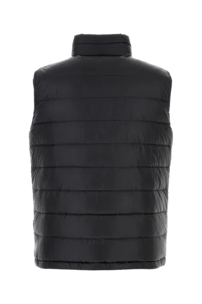 Herno Black Nylon Sleeveless Reversible Down Jacket In Black