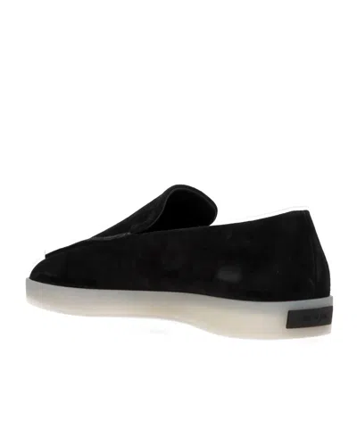 Fear Of God Suede Loafers With Rubber Sole And Round Toe In Black