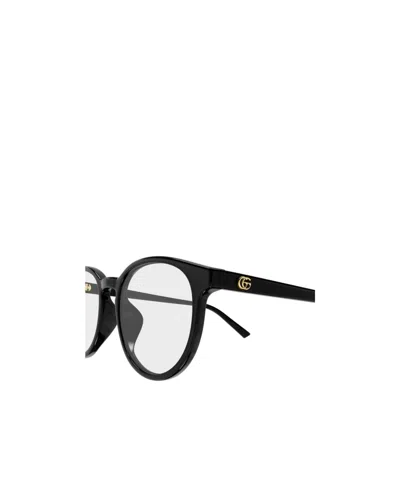 Gucci Black-black-transparent Recycled Acetate Glasses In Black