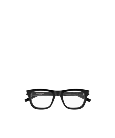 Saint Laurent Rectangle-frame Glasses In Black
