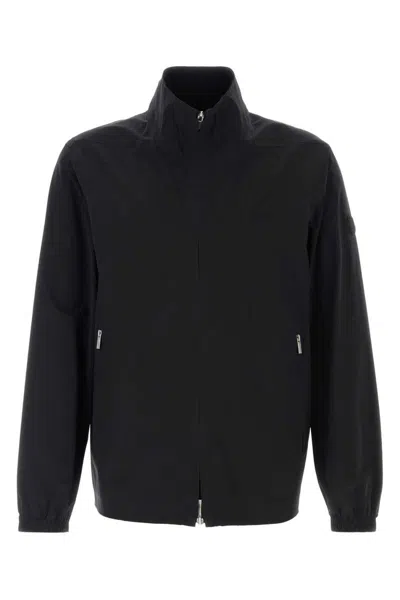 Moncler Black Stretch Nylon Frene Windbreaker In Black
