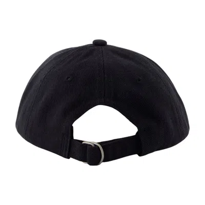 Acne Studios Cuddy Logo-embroidered Organic Cotton-twill Baseball Cap In Black