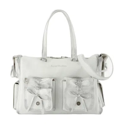 Acne Studios Multiple-pockets Shoulder Bag In Weiss