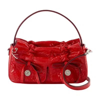 Acne Studios Blugirl Mix Viscose Lmelange Knit Skirt In Red