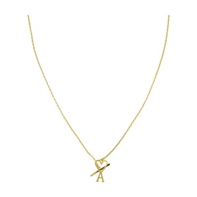 Ami Alexandre Mattiussi Ami Paris Collier Chaine Ami De Coeur In Gold