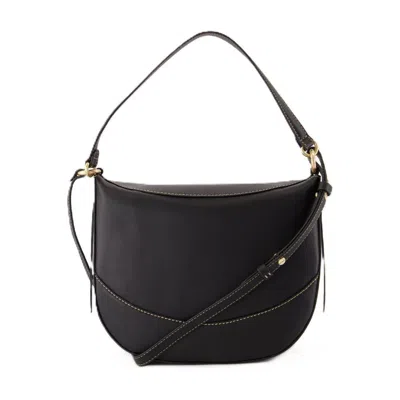 Vanessa Bruno Large Top Handle Curved Shoulder Bag In Black