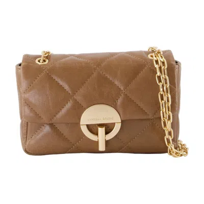 Vanessa Bruno Moon Moyen Crossbody Bag In Brown