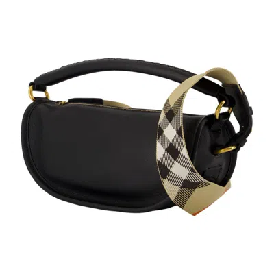 Burberry B-clip Shoulder Bag In Black