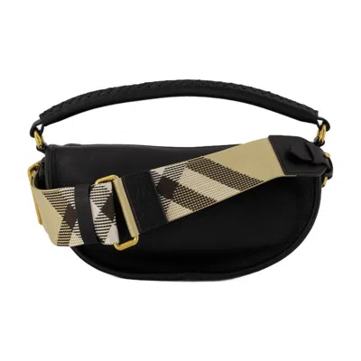 Burberry B-clip Shoulder Bag In Black