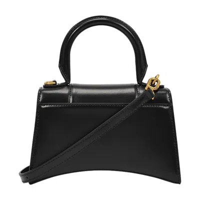 Balenciaga Hourglass Xs Top Handle Bag In Patent Leather In Black