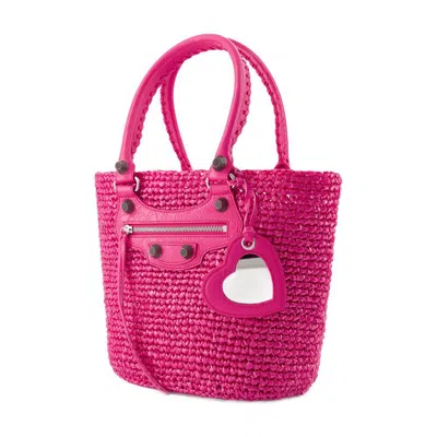 Balenciaga Le Cagole Medium Basket Top-handle Bag In Pink