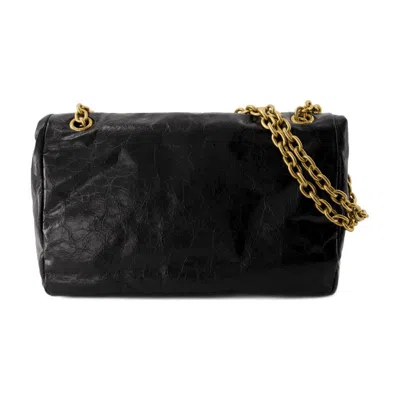 Balenciaga Women's Leather Medium Monaco Shoulder Bag In Black
