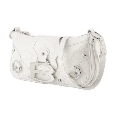Balenciaga Essex Small Shoulder Bag In White