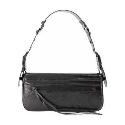 Balenciaga Black Calfskin Le Cagole Sling S Shoulder Bag In Black