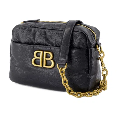 Balenciaga Black Monaco Xs Camera Bag In Black