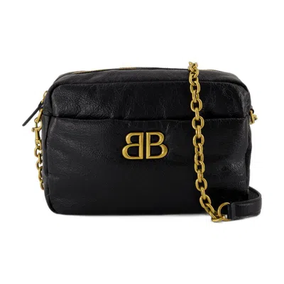 Balenciaga Black Monaco Xs Camera Bag In Black