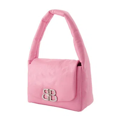 Balenciaga Pink Calfskin Monaco Sling S Shoulder Bag In Pink
