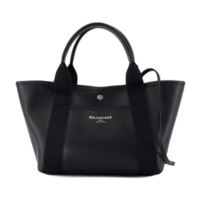 Balenciaga Women's Cabas Canvas Tote Bag In Black
