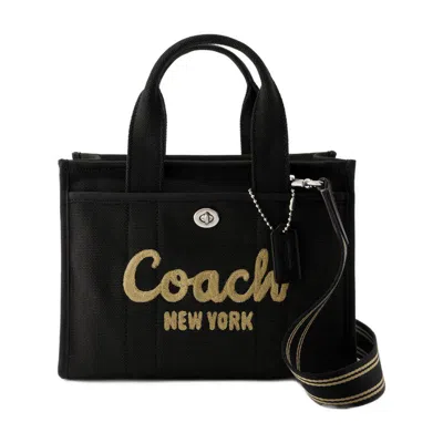 Coach Field Logo-appliqué Tote Bag In Black