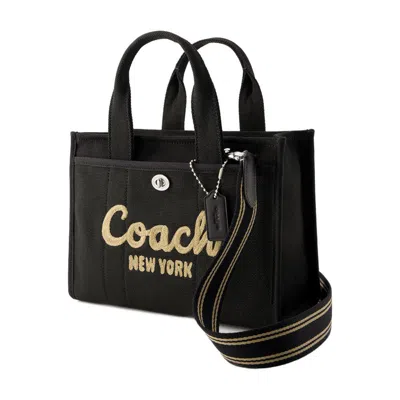 Coach Field Logo-appliqué Tote Bag In Black