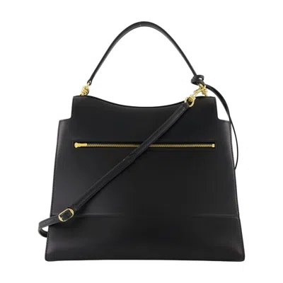 Balenciaga Medium Nano Leather Shoulder Bag In Black