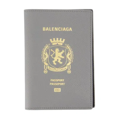 Balenciaga Passport Holder In Gray