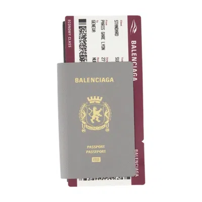 Balenciaga Passport Holder In Gray