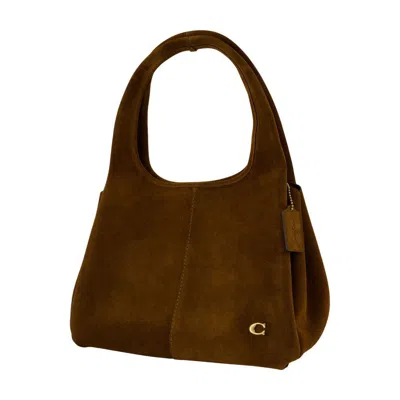 Coach Lana Top-handle Suede Shoulder Bag In Brown